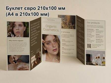 Буклет Евро (А4 в 210х100)